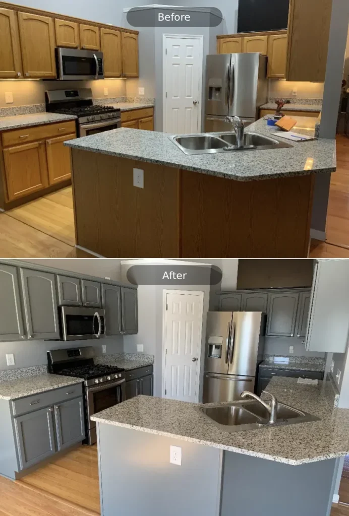 olmsted falls cabinet refinishing before and after3